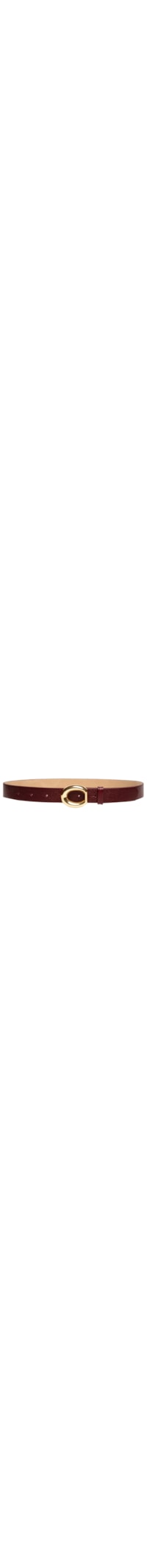 Cinto Feminino Em Couro Com Fivela Assimétrica - Vermelho
