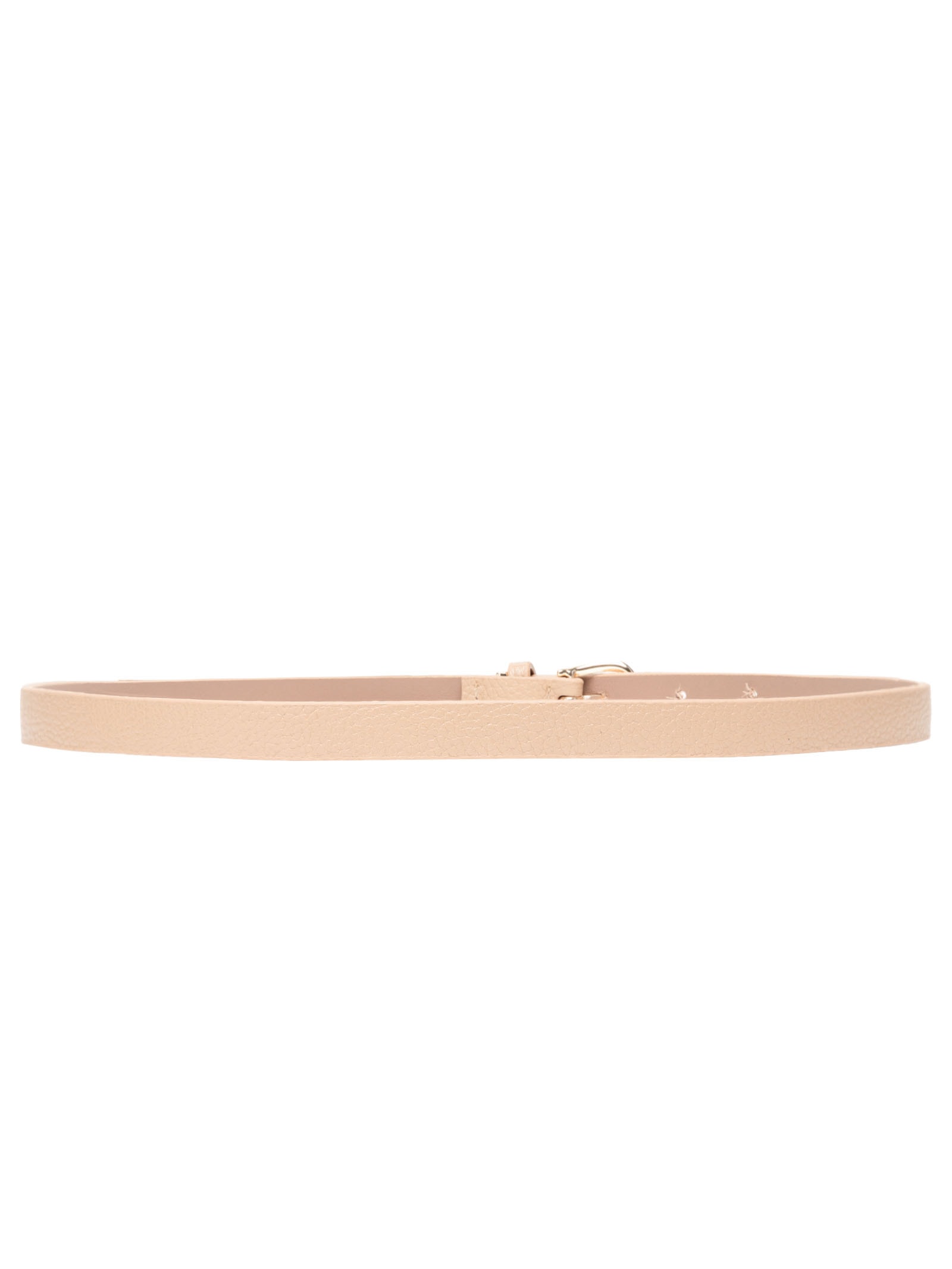 Cinto Feminino em Couro com Fivela Dourada Bege Market 33