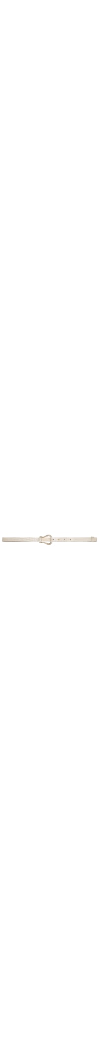 Cinto Feminino Em Couro Com Fivela Dourada - Bege