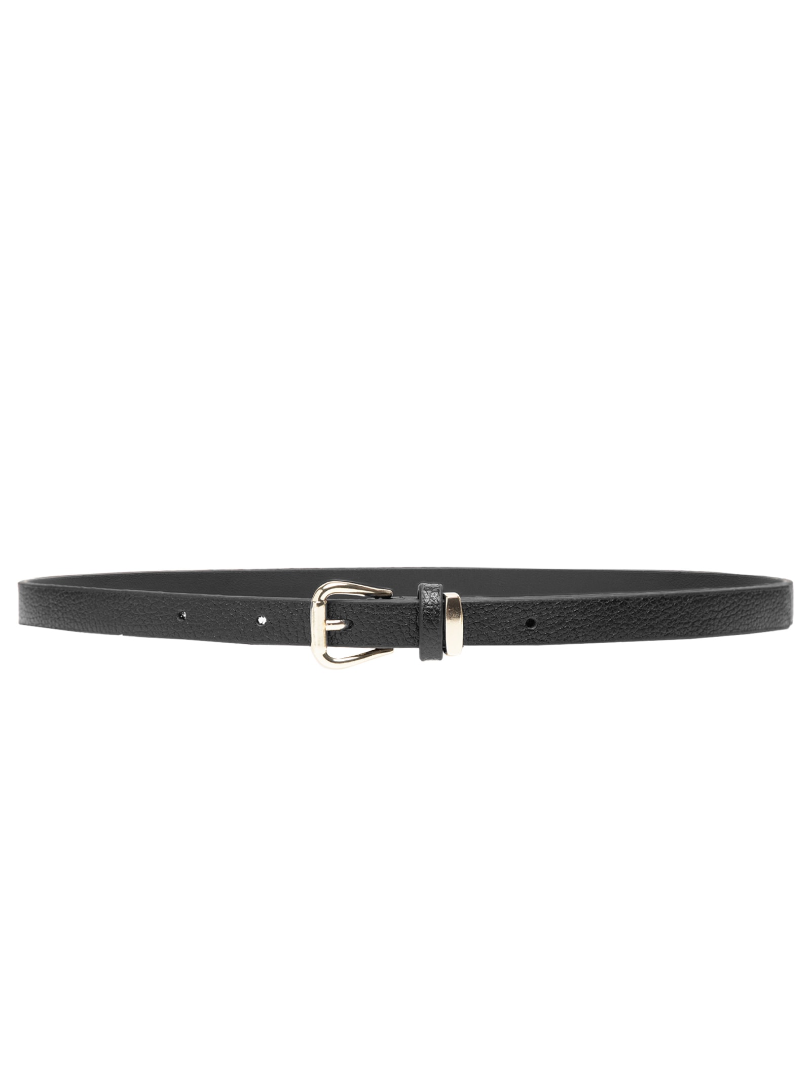 Cinto Feminino em Couro com Fivela Dourada Preto Market 33