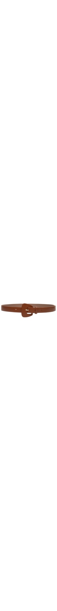 Cinto Feminino Em Couro Com Fivela Encapada - Marrom