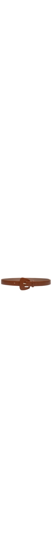 Cinto Feminino Em Couro Com Fivela Encapada - Marrom
