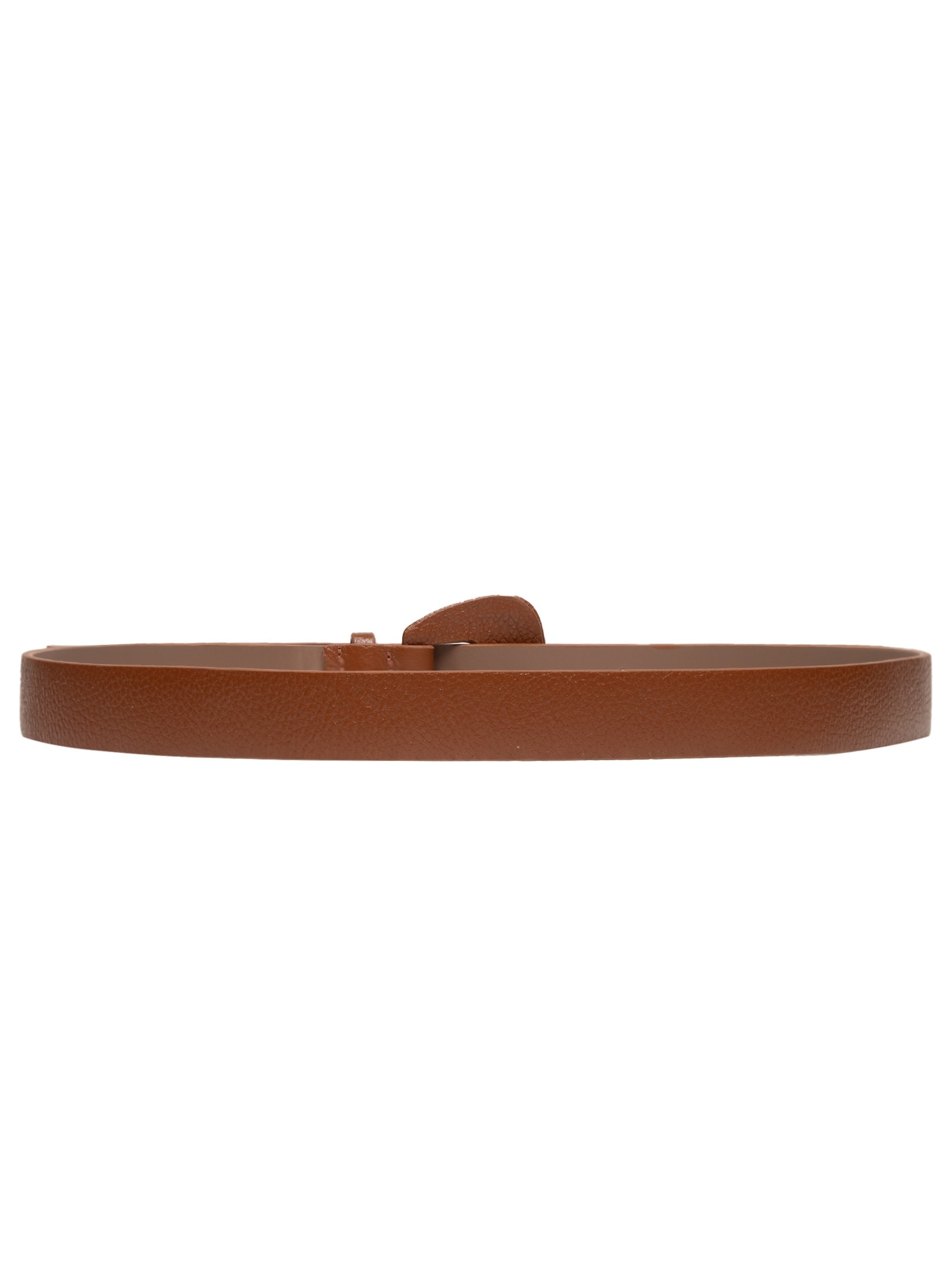Cinto Feminino Em Couro Com Fivela Encapada Marrom Market 33
