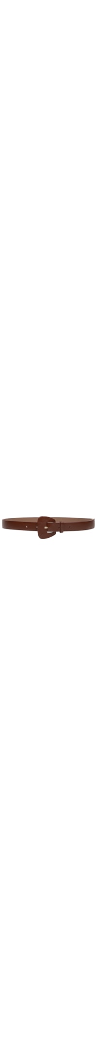 Cinto Feminino Em Couro Com Fivela Encapada - Marrom