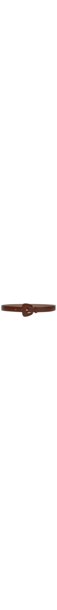 Cinto Feminino Em Couro Com Fivela Encapada - Marrom