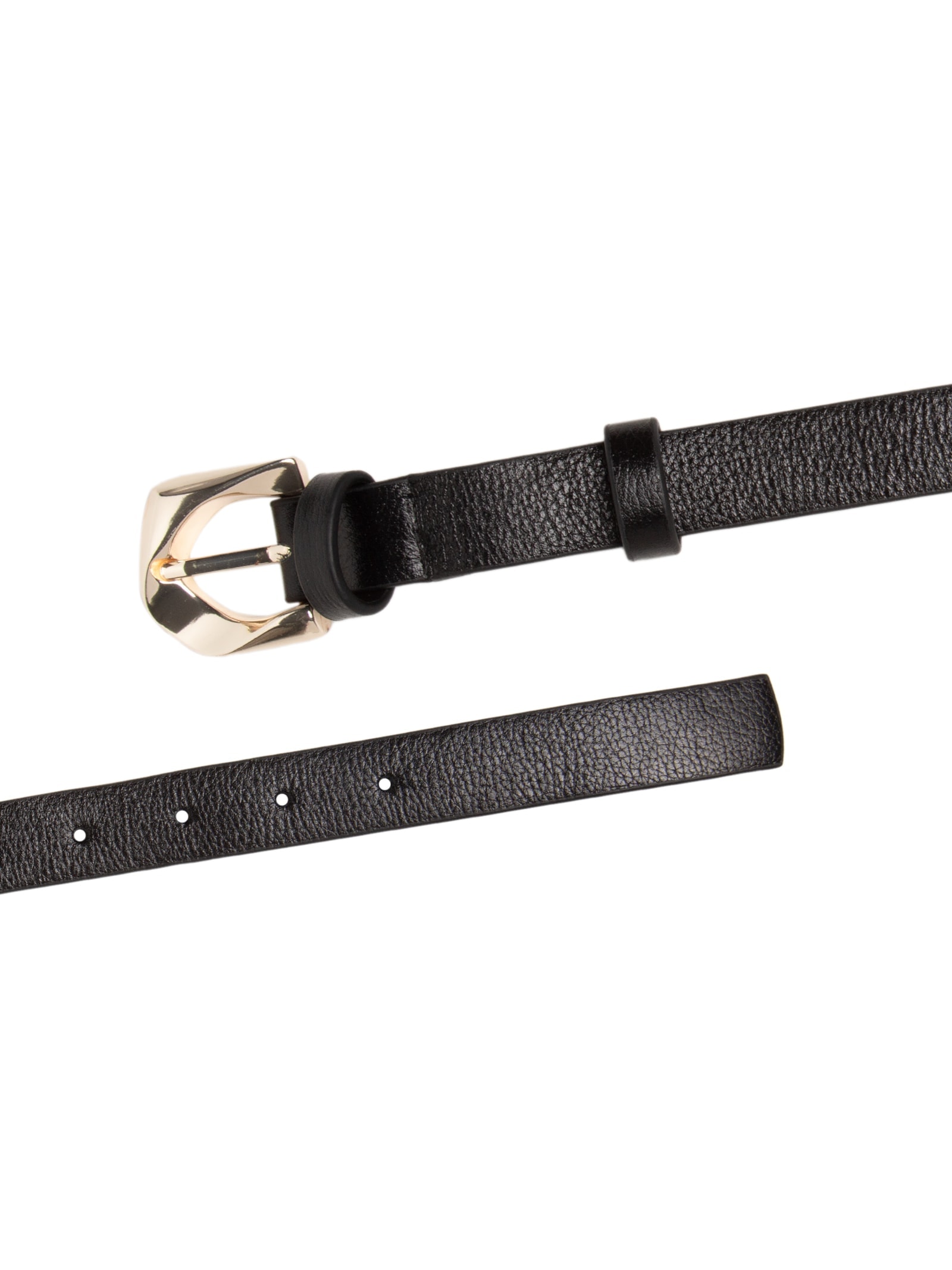 Cinto Feminino Em Couro Com Fivela Orgânica Preto '2Essential