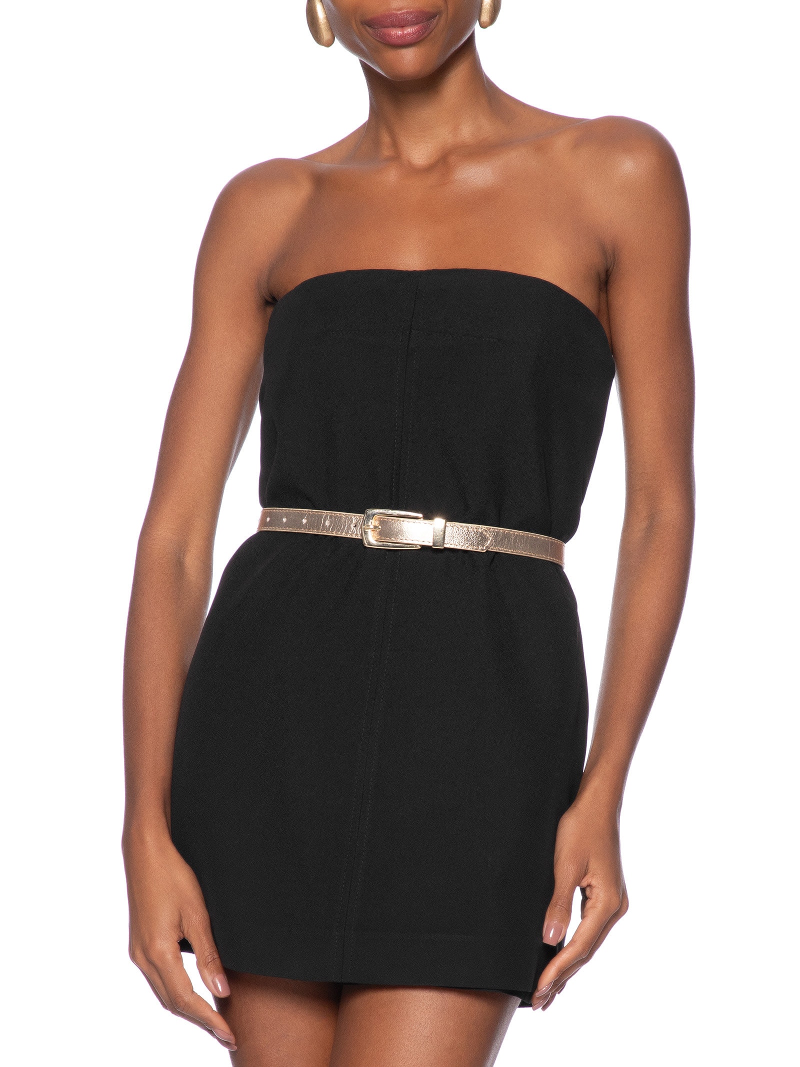 Cinto Feminino Em Couro Com Fivela Ouro Velho Dourado Market 33