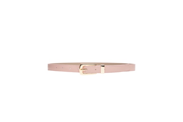 Cinto Feminino Em Couro Com Fivela Ouro Velho - Rosa