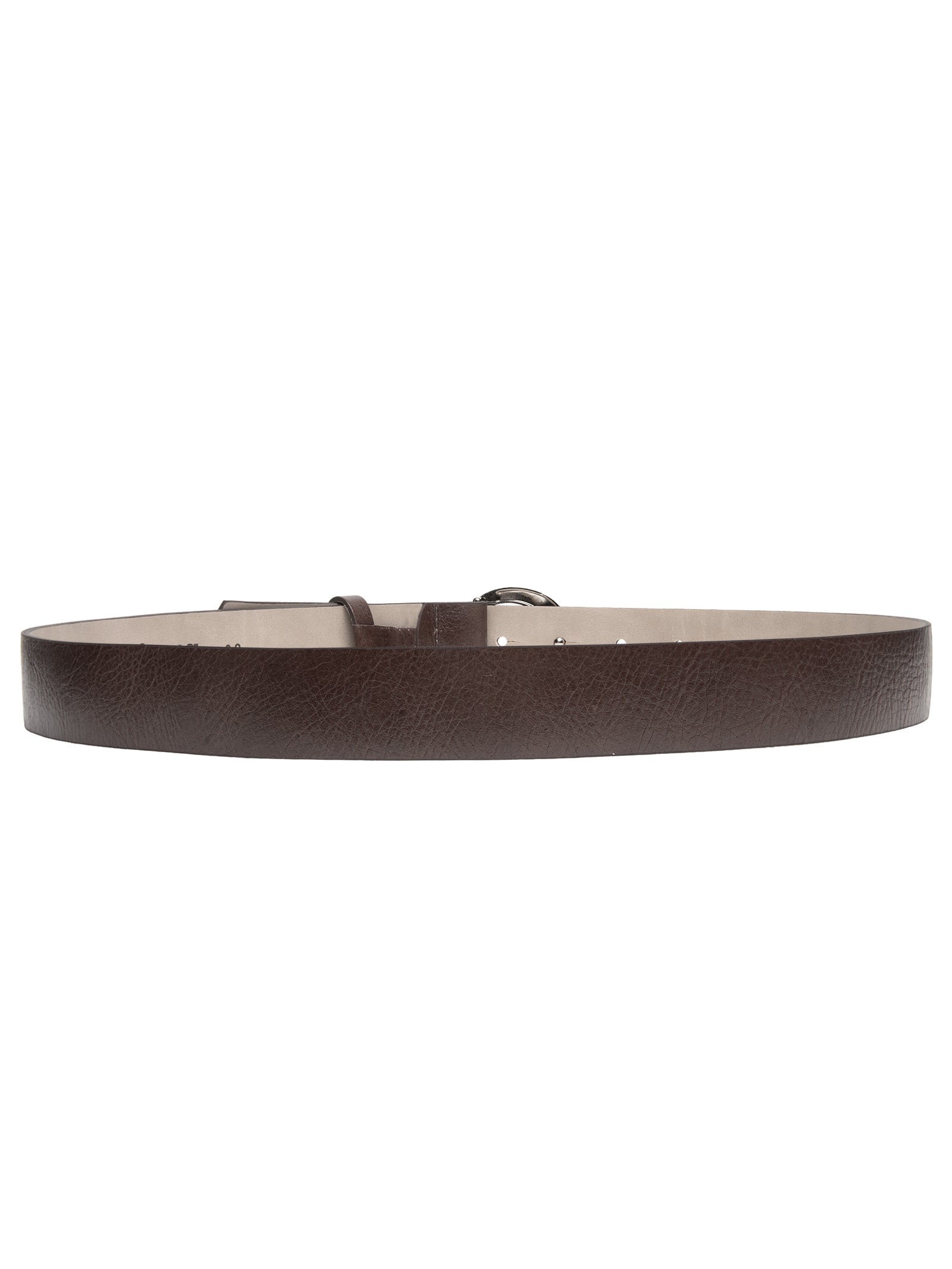 Cinto Feminino em Couro com Fivela Oval Marrom Basiq