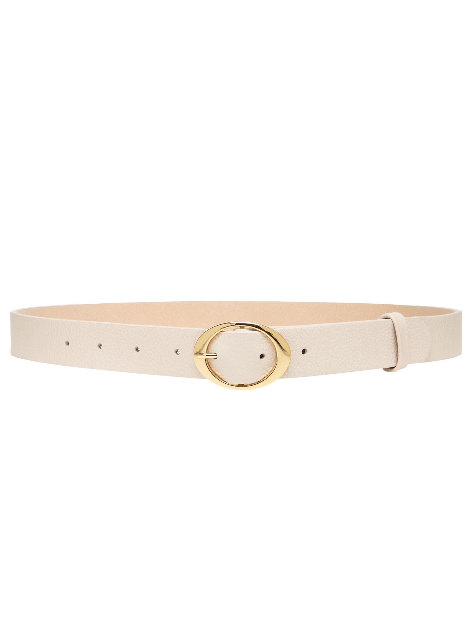 Cinto Feminino Em Couro Com Fivela Oval Off White Market 33