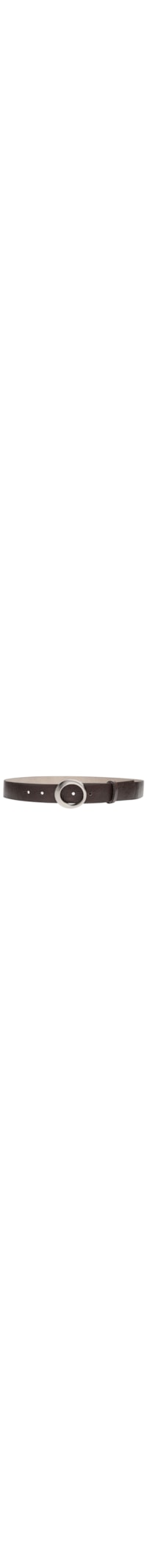Cinto Feminino em Couro com Fivela Oval – Marrom