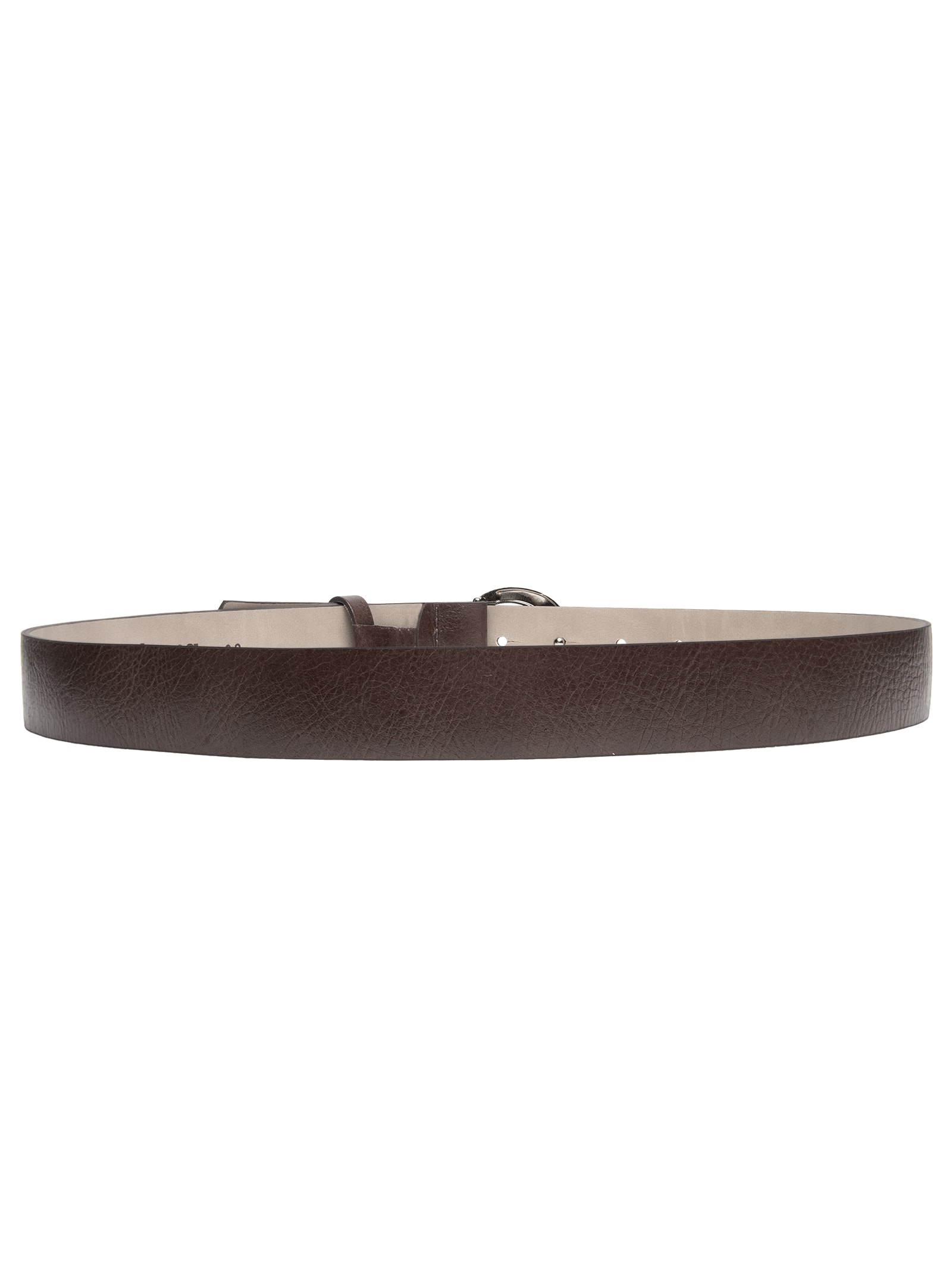 Cinto Feminino em Couro com Fivela Oval – Marrom Basiq
