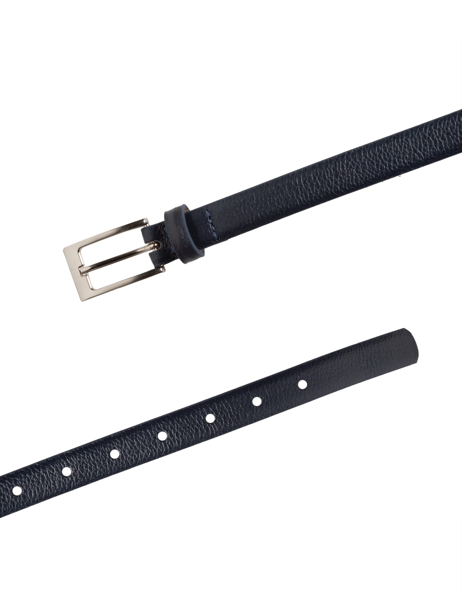 Cinto Feminino Em Couro Com Fivela Quadrada Azul Basiq