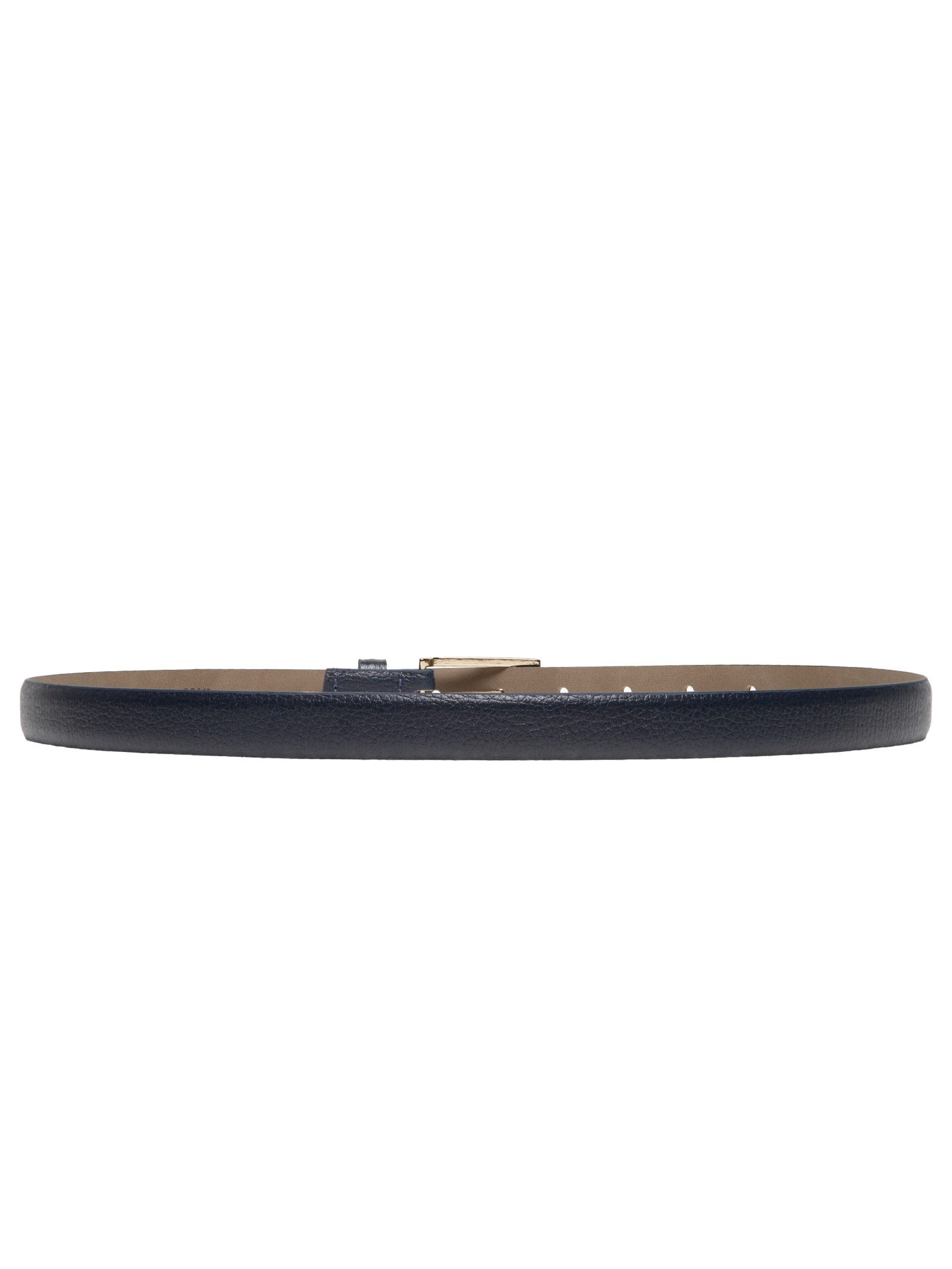 Cinto Feminino em Couro com Fivela Quadrada Azul Basiq