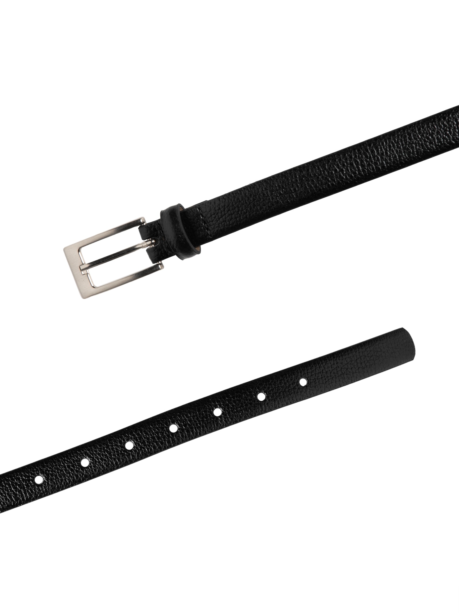 Cinto Feminino Em Couro Com Fivela Quadrada Preto Basiq