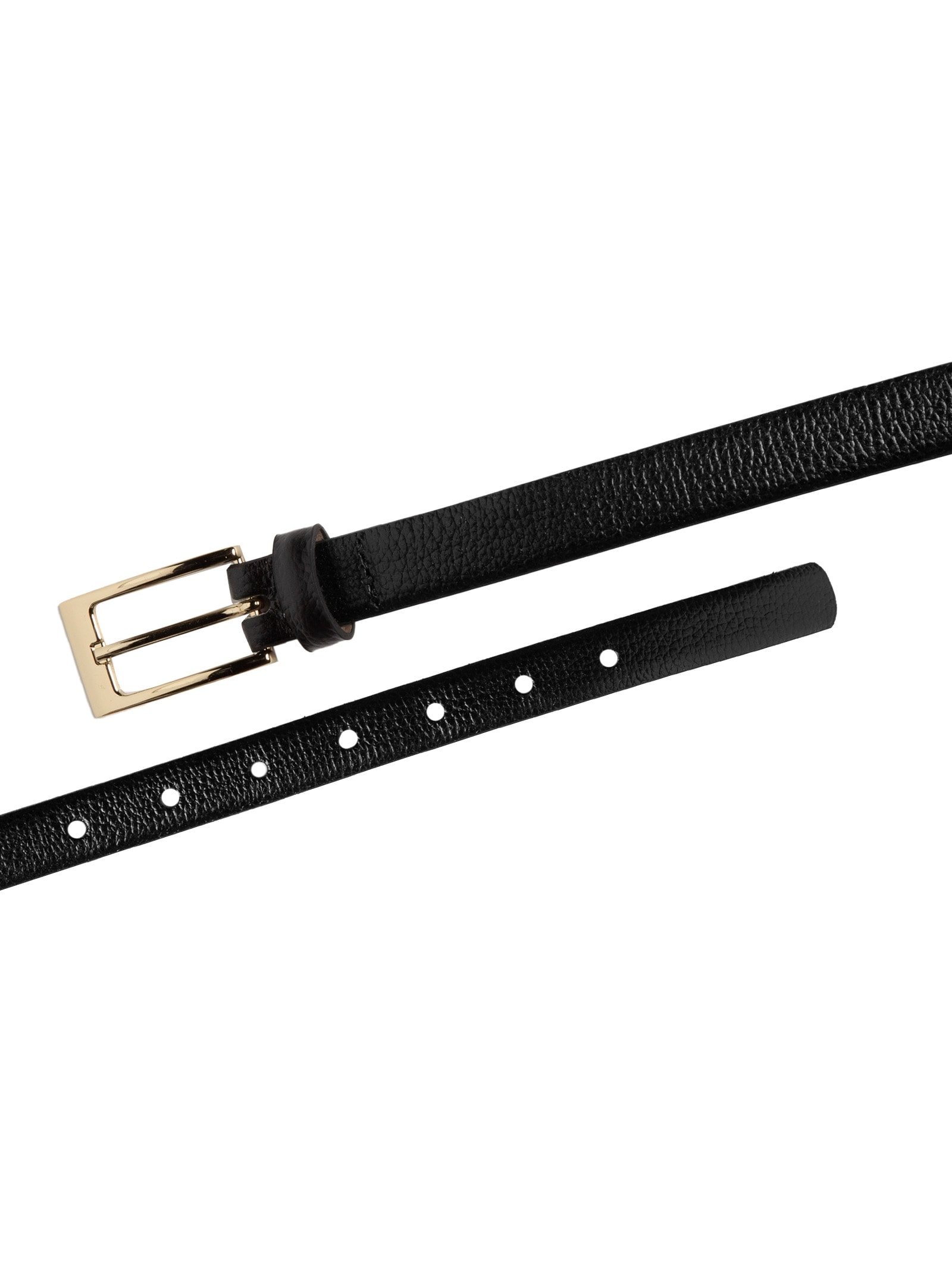 Cinto Feminino Em Couro Com Fivela Quadrada Preto Basiq