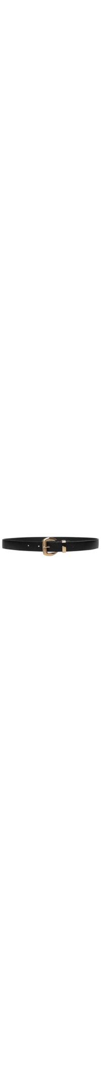 Cinto Feminino Em Couro Com Fivela Quadrada - Preto