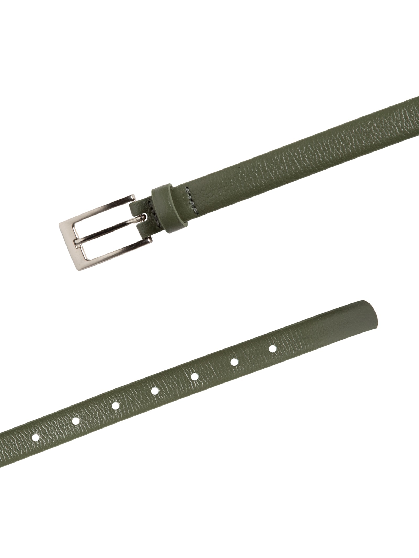 Cinto Feminino Em Couro Com Fivela Quadrada Verde Basiq