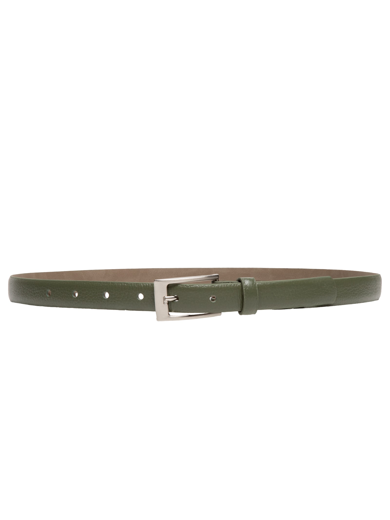 Cinto Feminino Em Couro Com Fivela Quadrada Verde Basiq