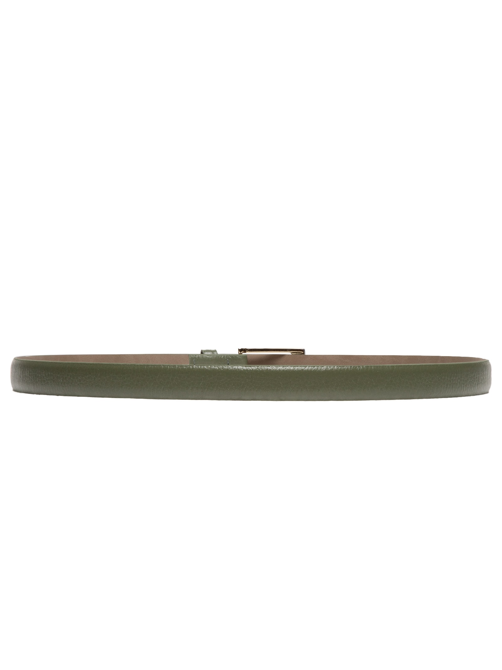 Cinto Feminino Em Couro Com Fivela Quadrada Verde Basiq