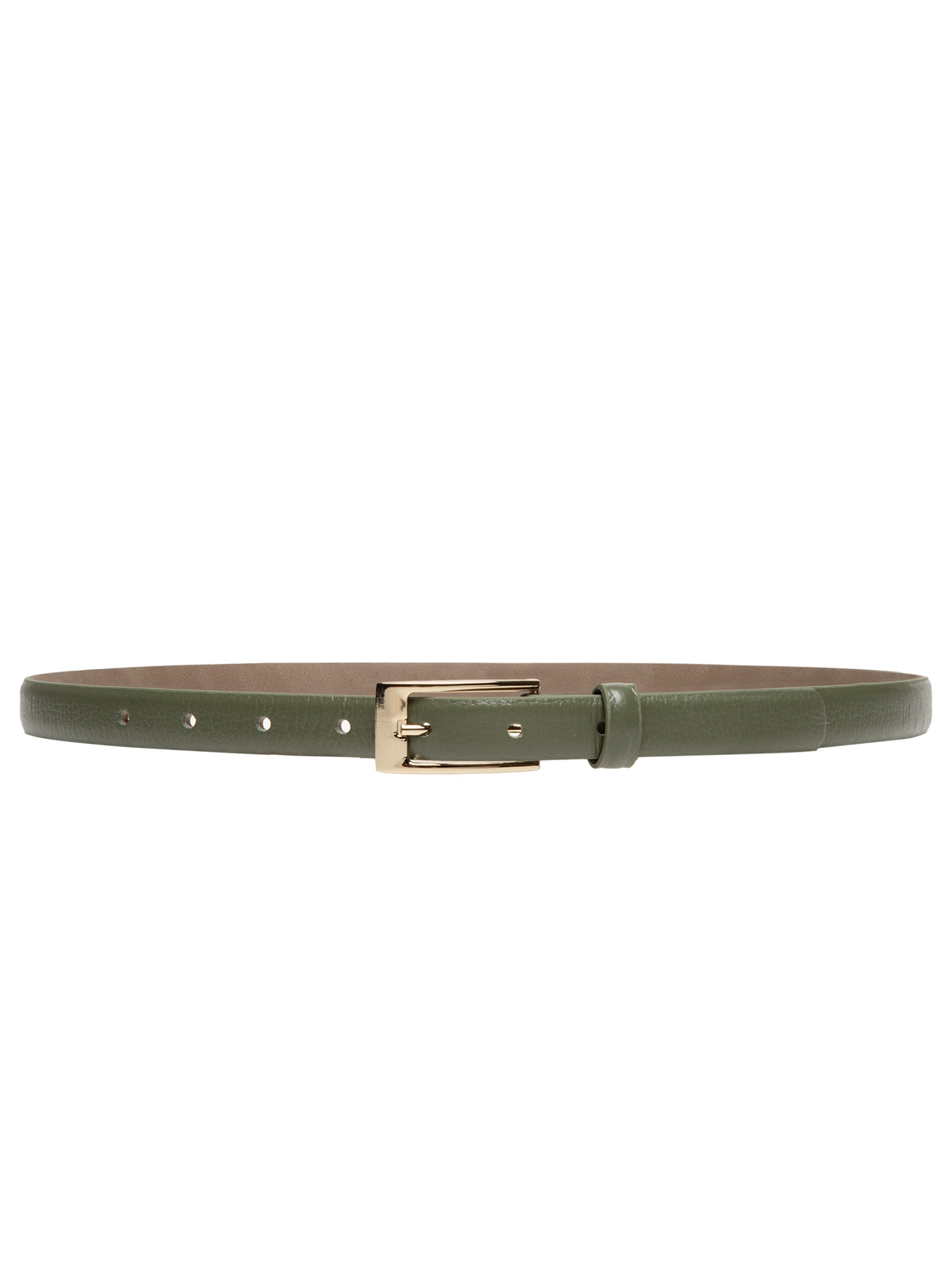 Cinto Feminino Em Couro Com Fivela Quadrada Verde Basiq