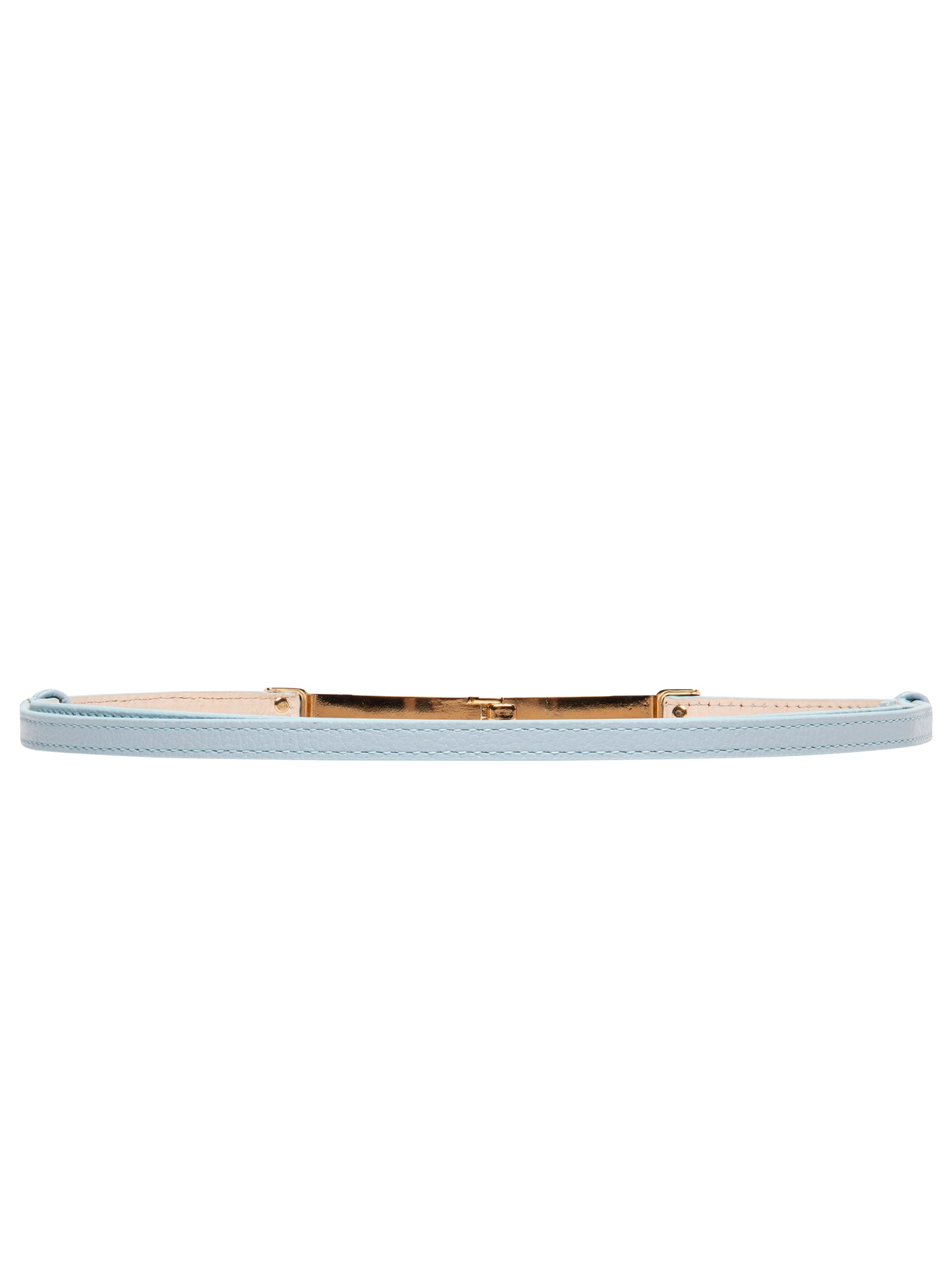 Cinto Feminino Em Couro Com Fivela Retangular Azul Market 33