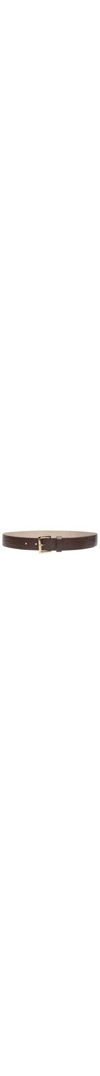 Cinto Feminino em Couro Croco com Fivela Quadrada – Marrom