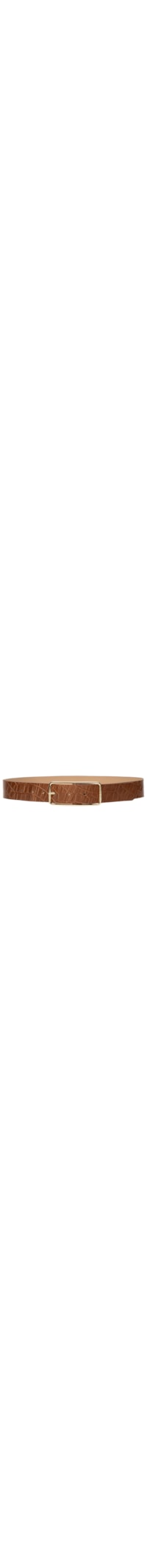 Cinto Feminino Em Couro Croco - Marrom