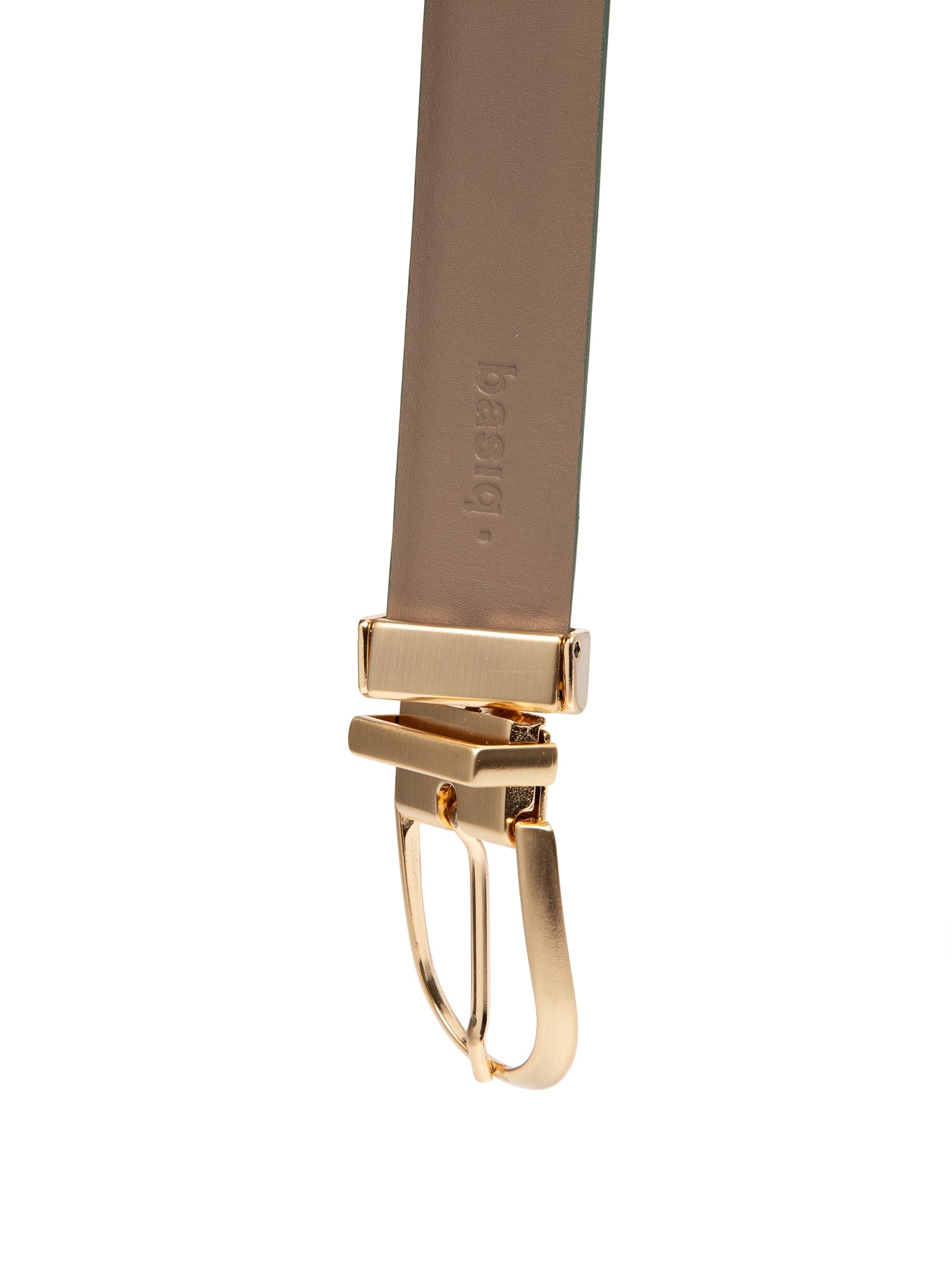 Cinto Feminino Em Couro Dupla Face Fivela Reversível Verde Basiq