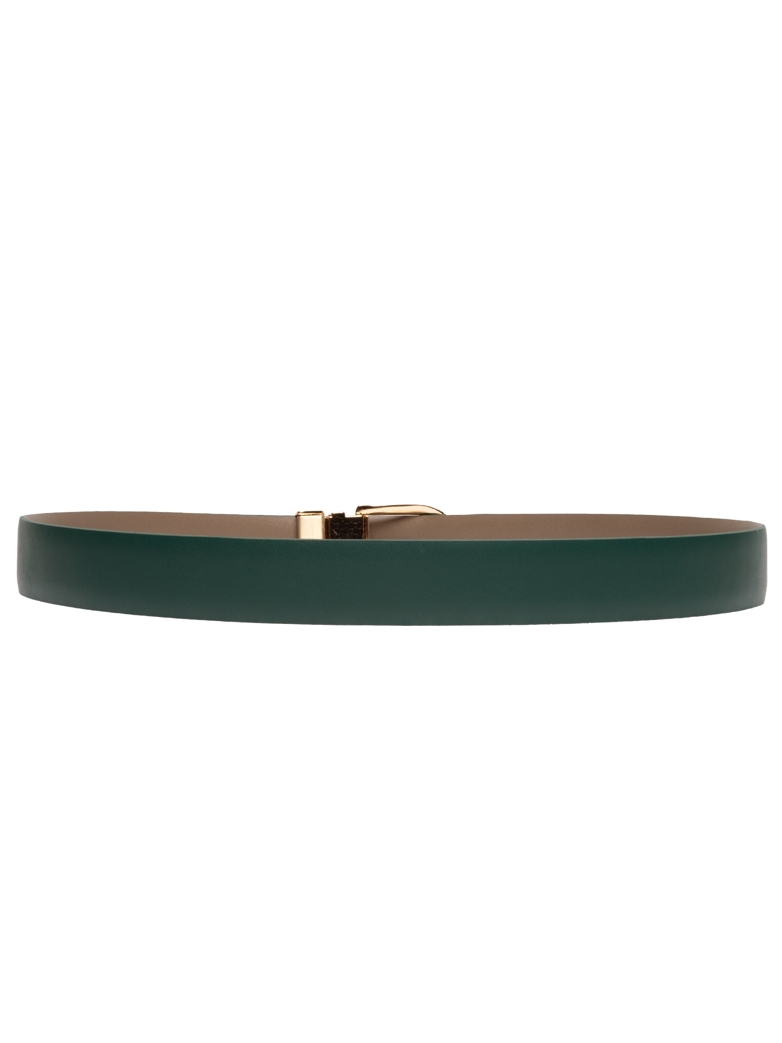 Cinto Feminino Em Couro Dupla Face Fivela Reversível Verde Basiq