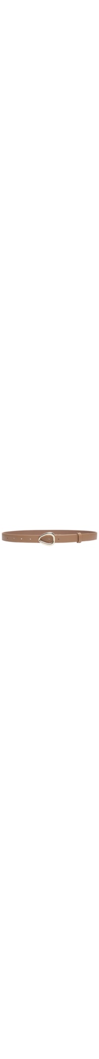 Cinto Feminino em Couro Fivela Dourada - Bege