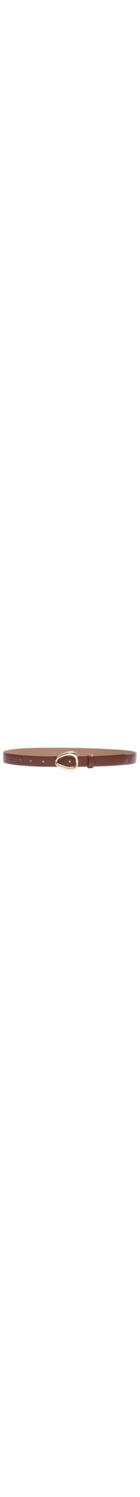 Cinto Feminino em Couro Fivela Dourada - Marrom