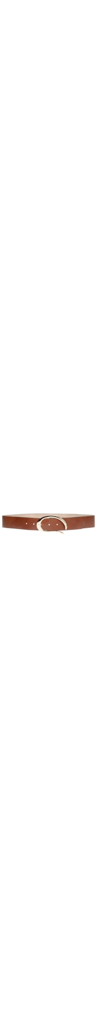 Cinto Feminino Em Couro Fivela Dourada - Marrom