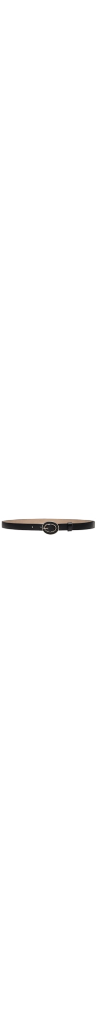 Cinto Feminino Em Couro Fivela Encapada Com Detalhe - Preto