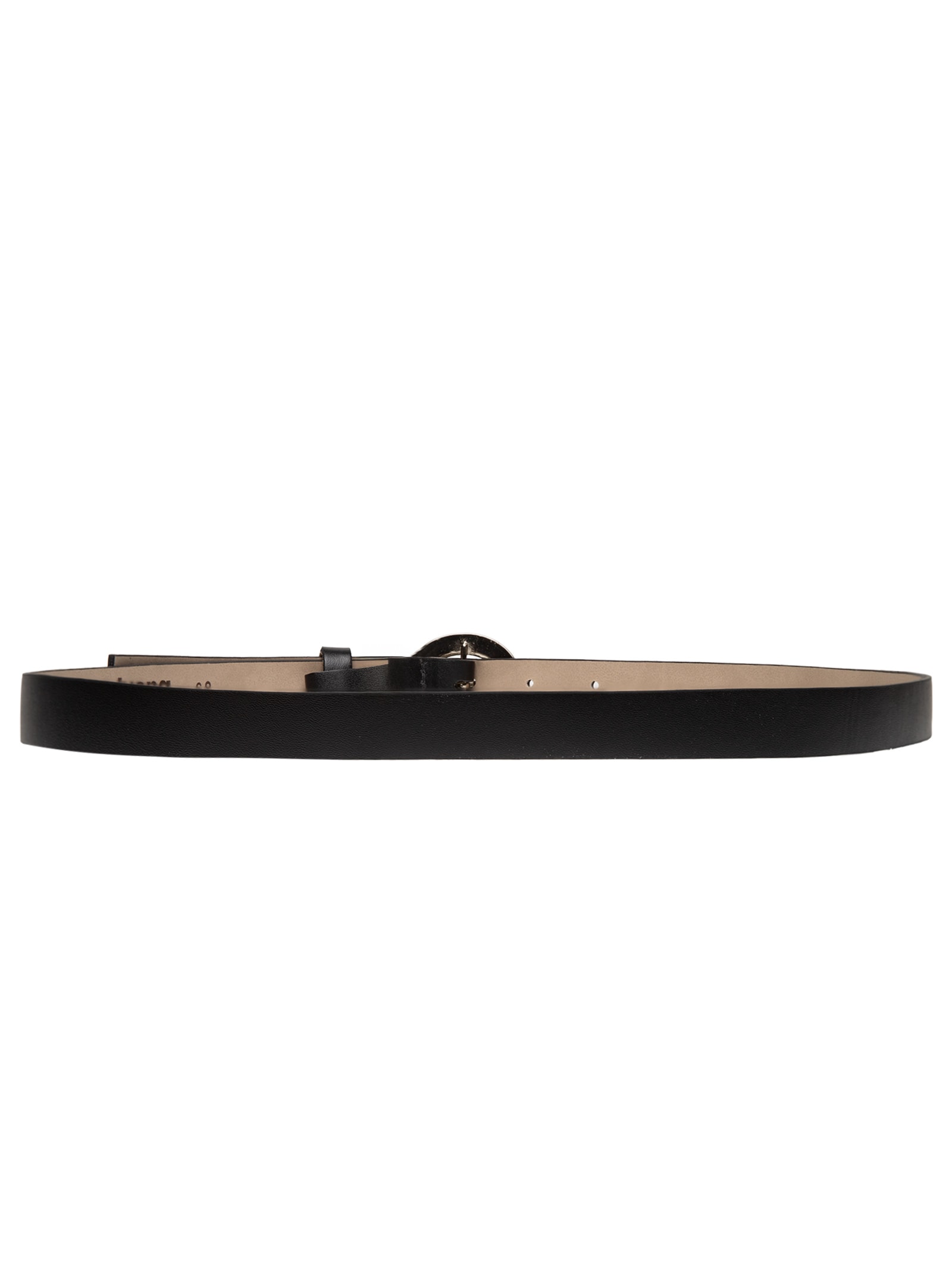 Cinto Feminino Em Couro Fivela Encapada Com Detalhe Preto Basiq