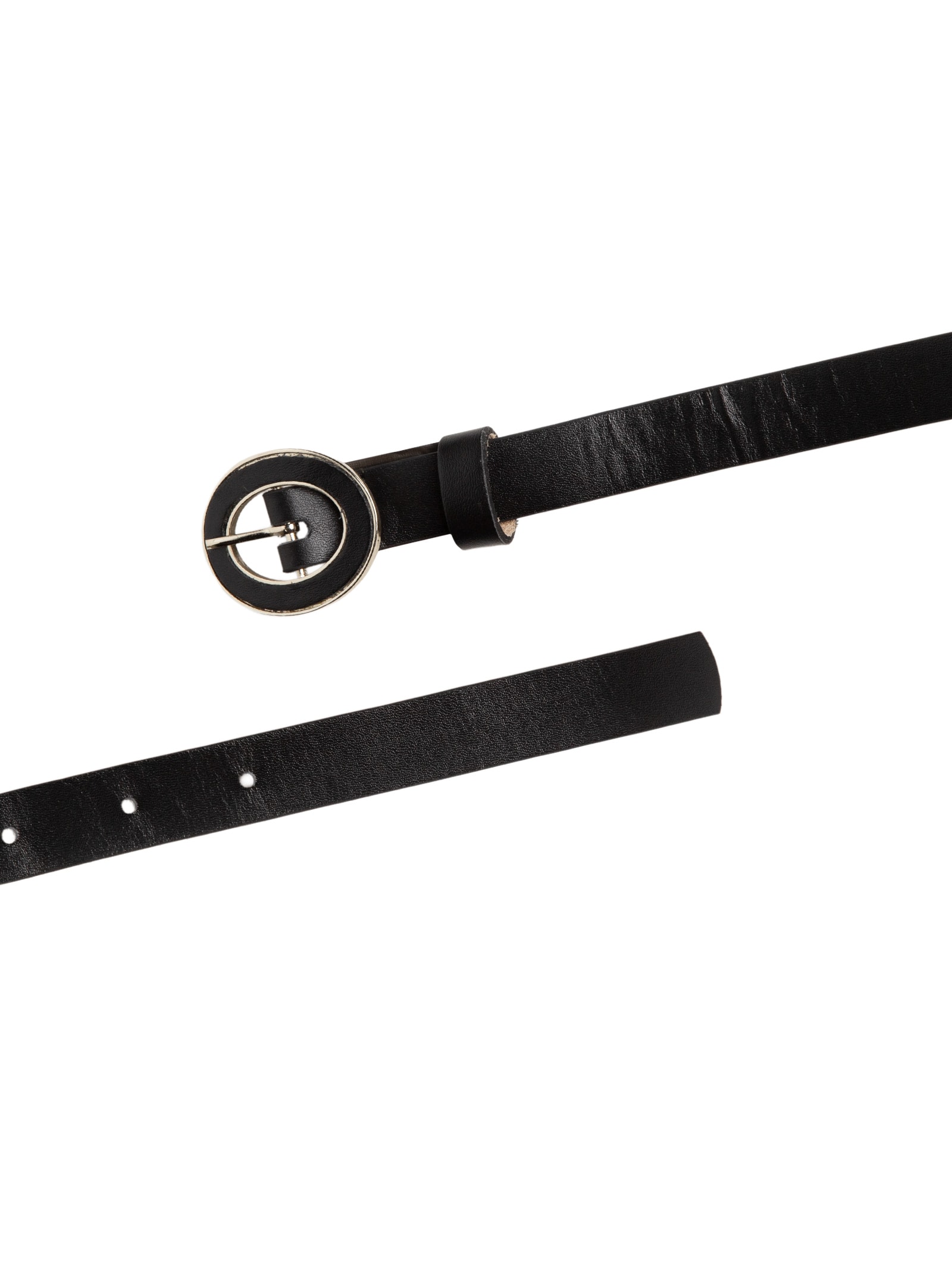 Cinto Feminino Em Couro Fivela Encapada Com Detalhe Preto Basiq