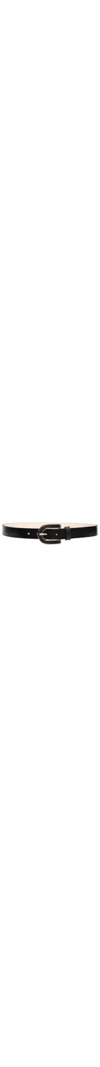 Cinto Feminino Em Couro Fivela Forrada - Preto