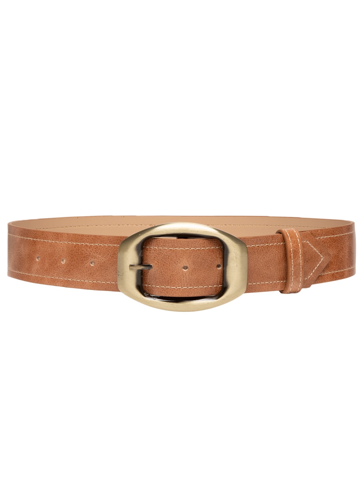 Vista 2 Cinto Feminino em Couro MARROM MARROM