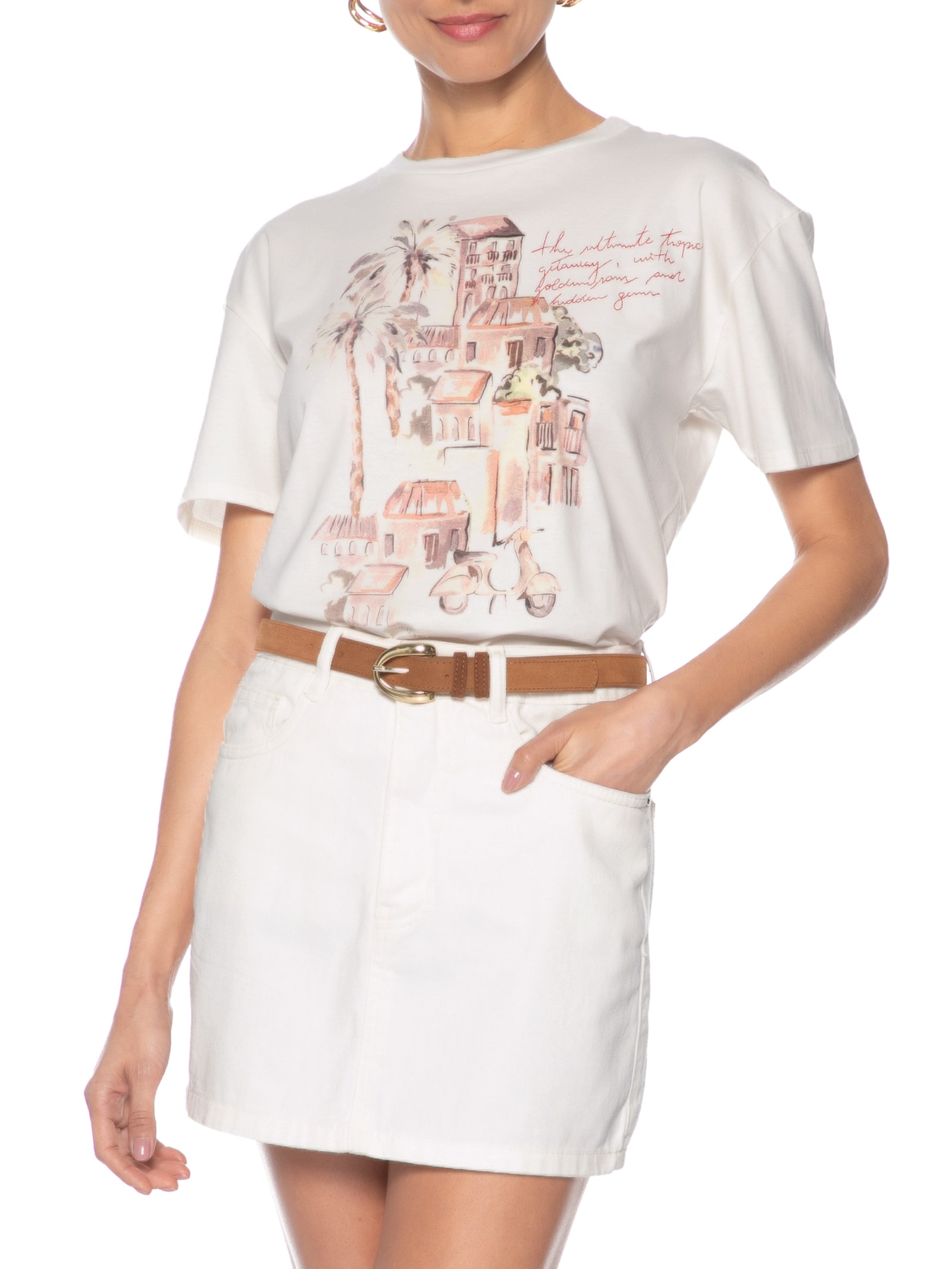 Cinto Feminino Em Couro Marrom Market 33