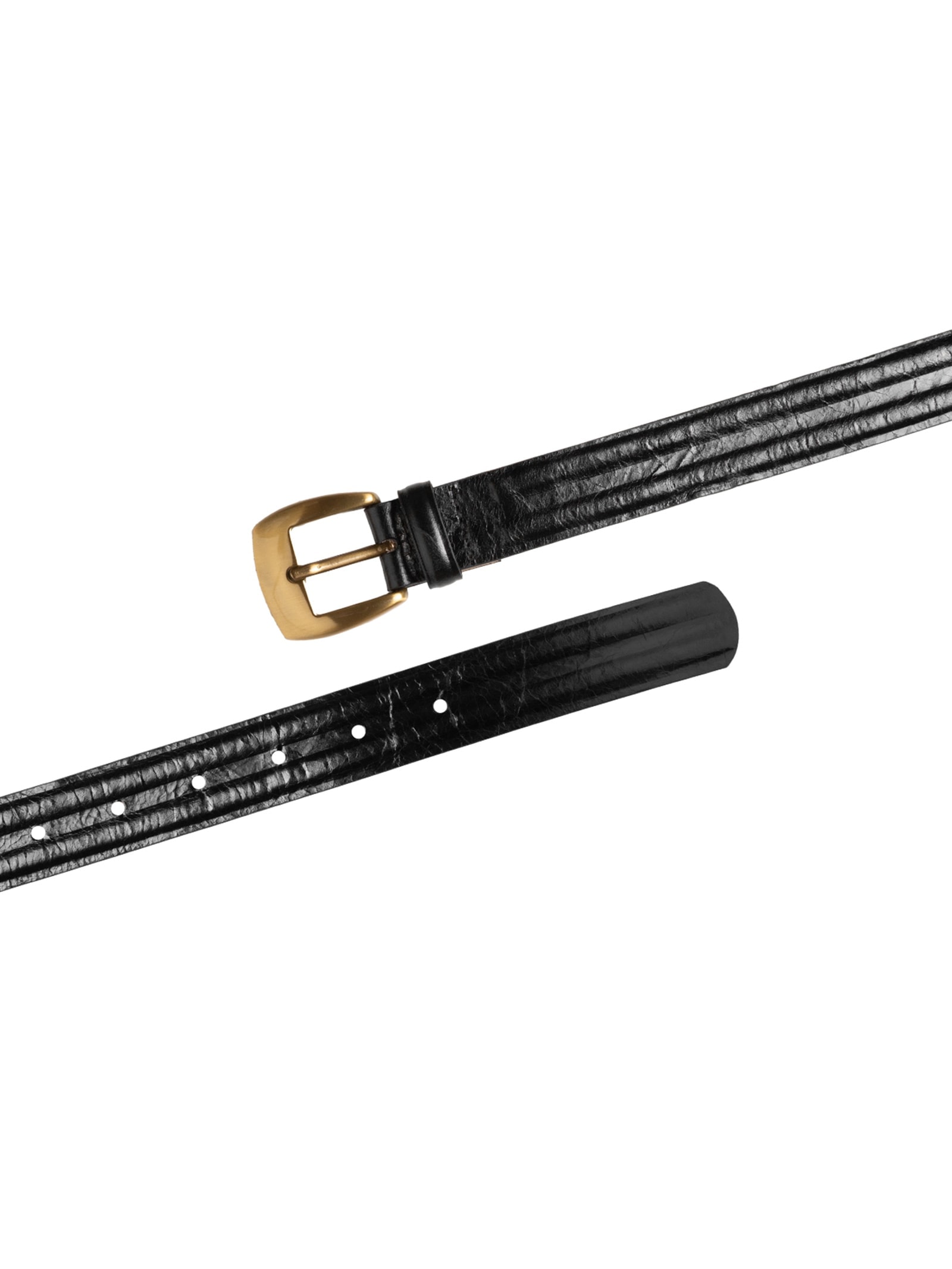 Cinto Feminino Em Couro Preto Market 33