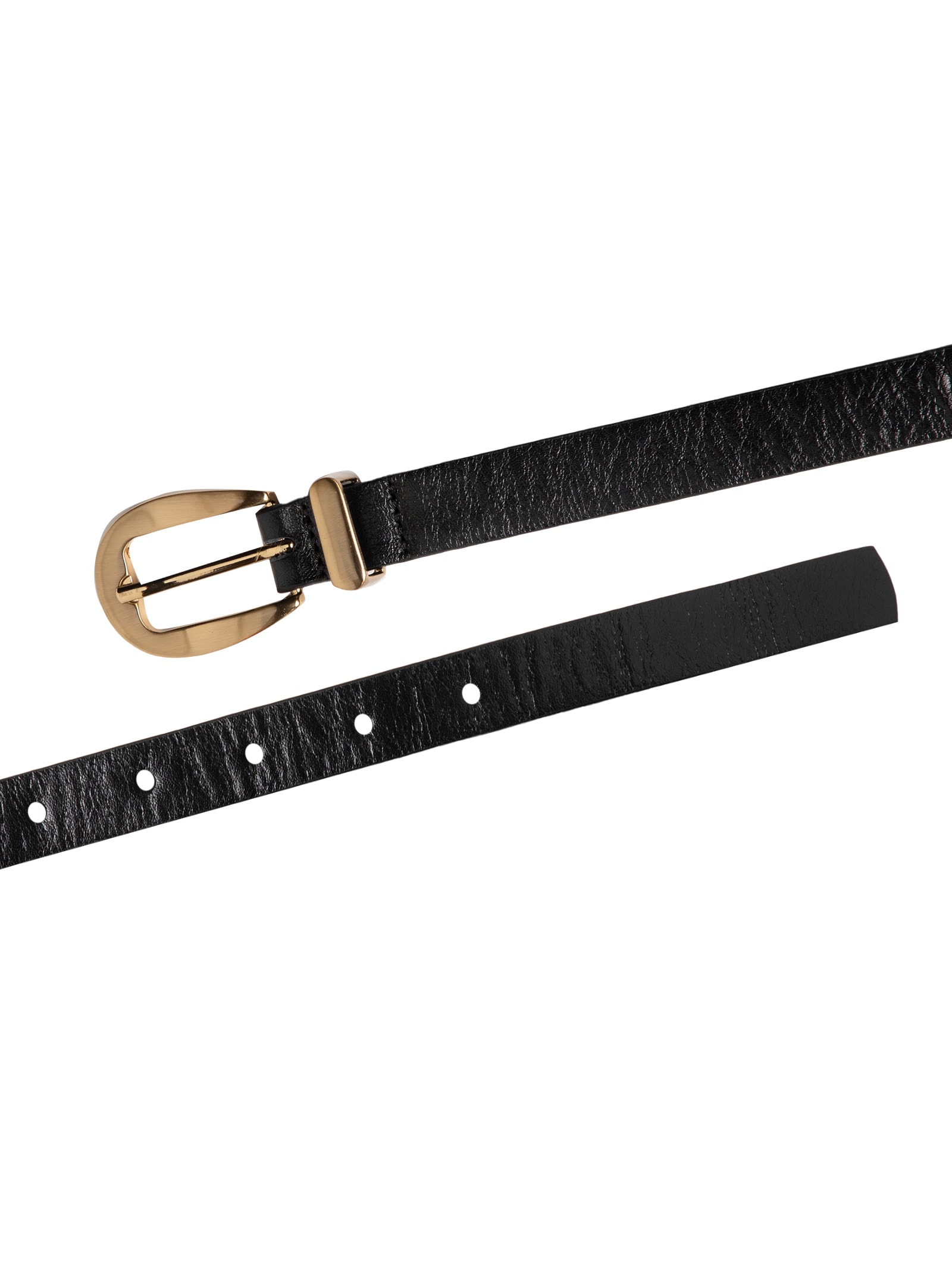 Cinto Feminino Em Couro Preto Market 33