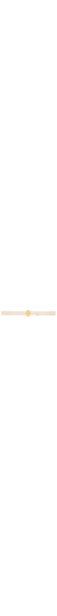 Cinto Feminino Emblem Couro Liso - Off White