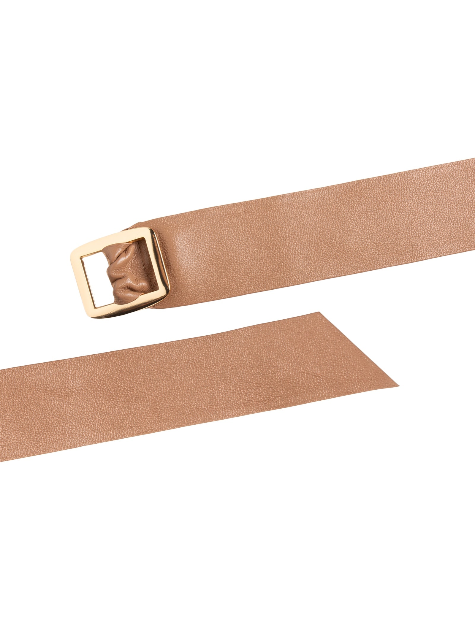 Cinto Feminino Faixa Em Couro Bege Market 33