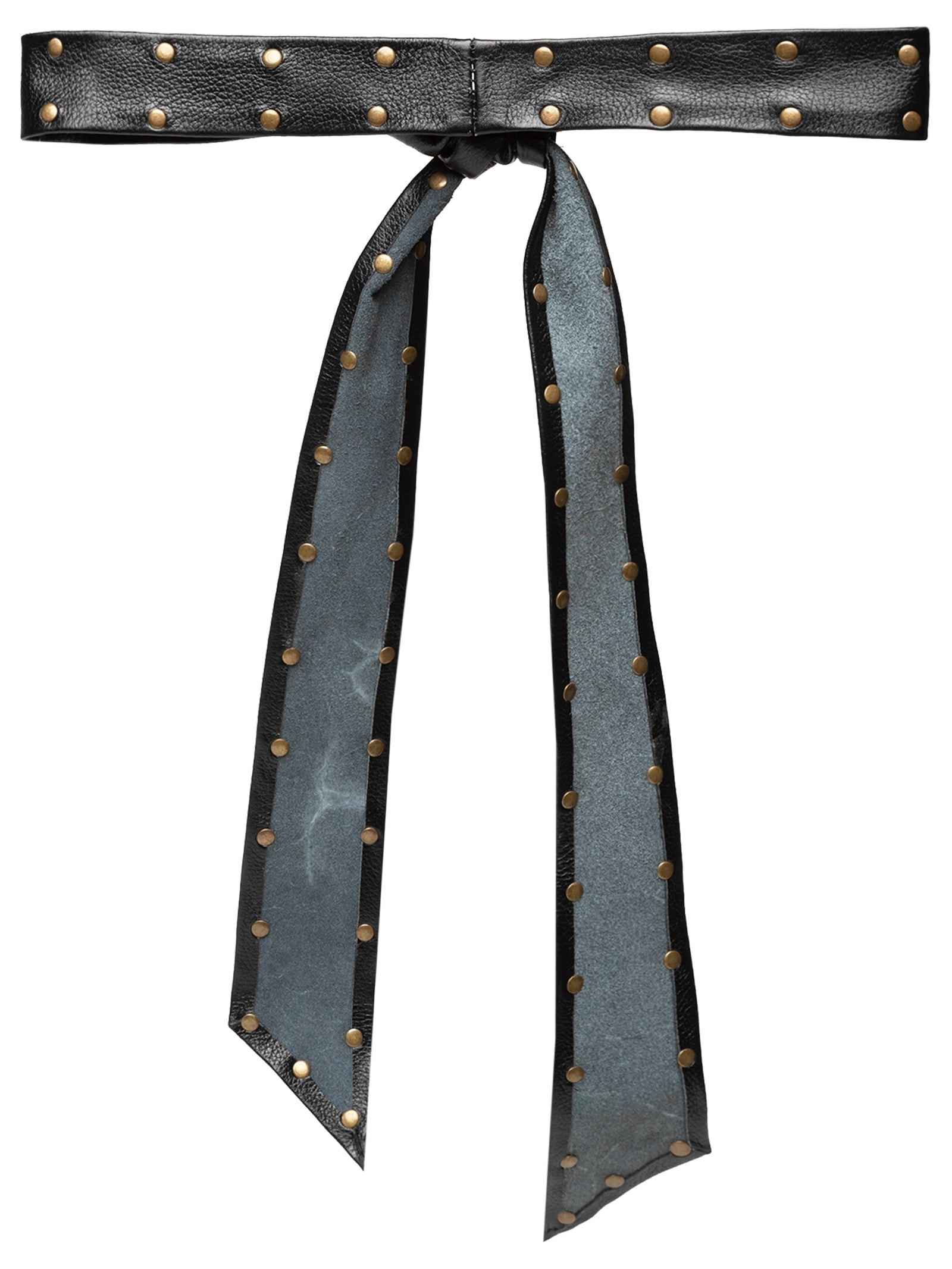 Cinto Feminino Faixa Em Couro Com Apliques Metálicos Preto Market 33