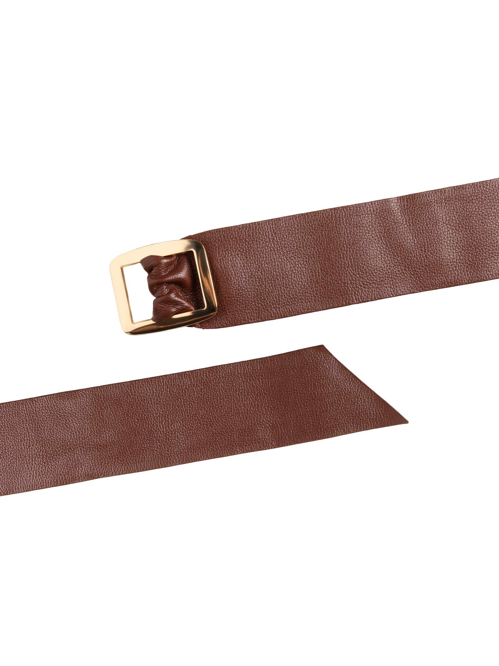 Cinto Feminino Faixa Em Couro Marrom Market 33