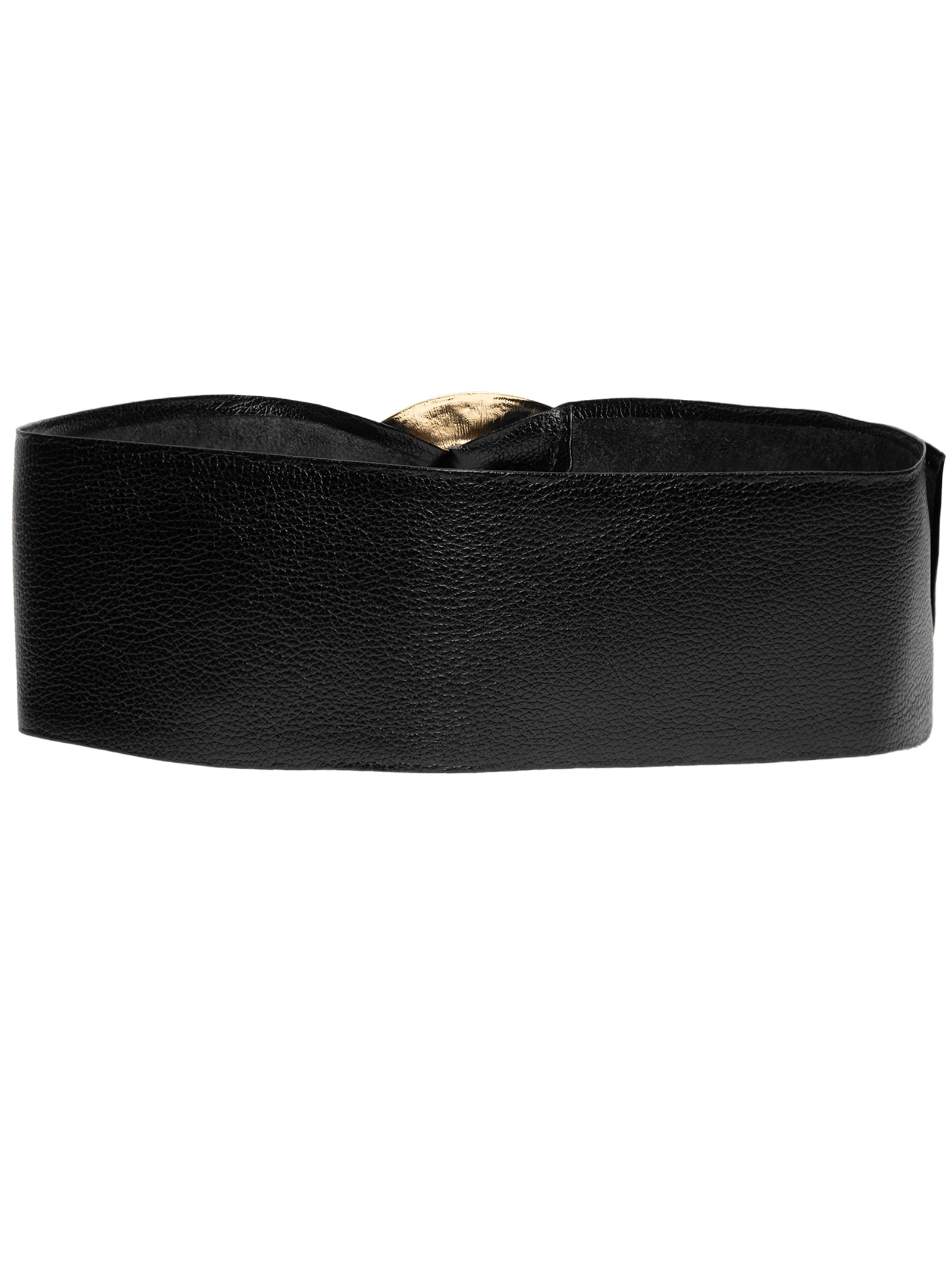Cinto Feminino Faixa em Couro Preto Market 33