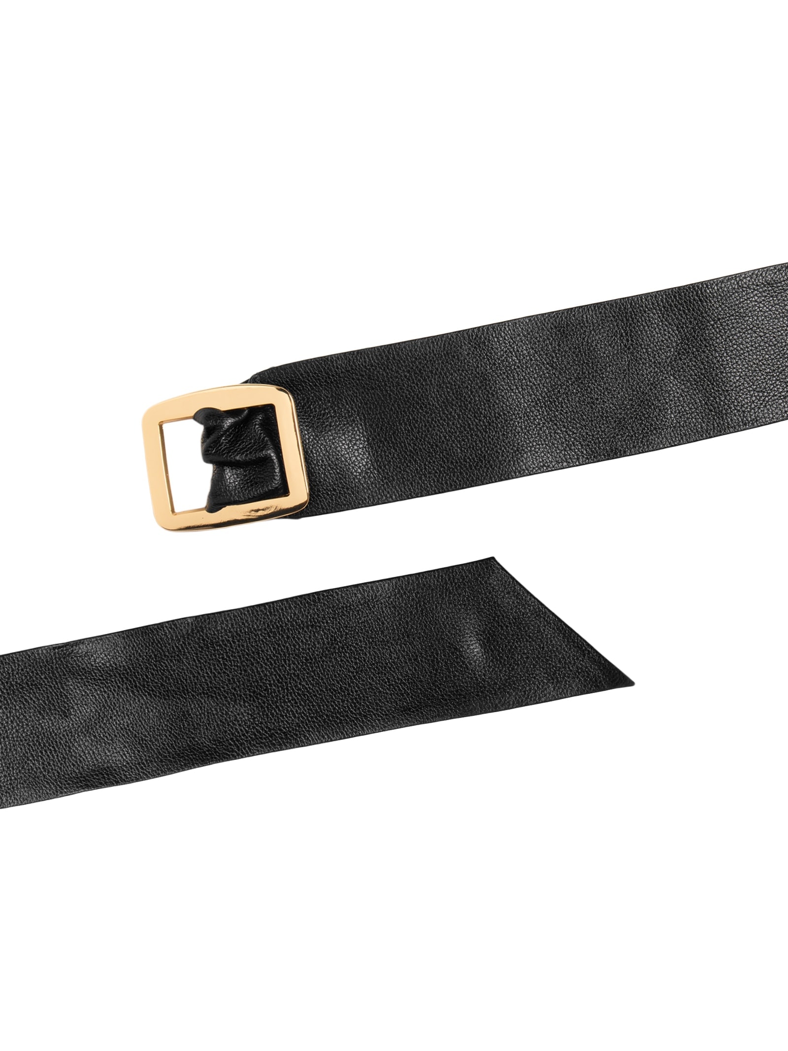 Cinto Feminino Faixa Em Couro Preto Market 33