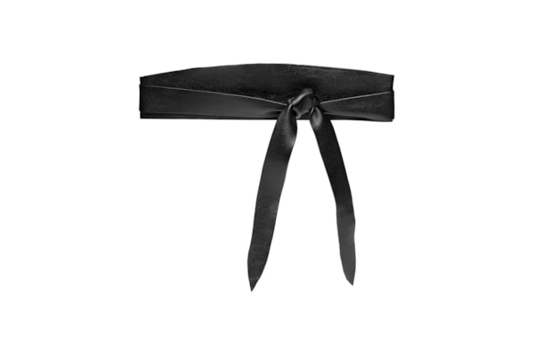 Cinto Feminino Faixa Em Couro - Preto