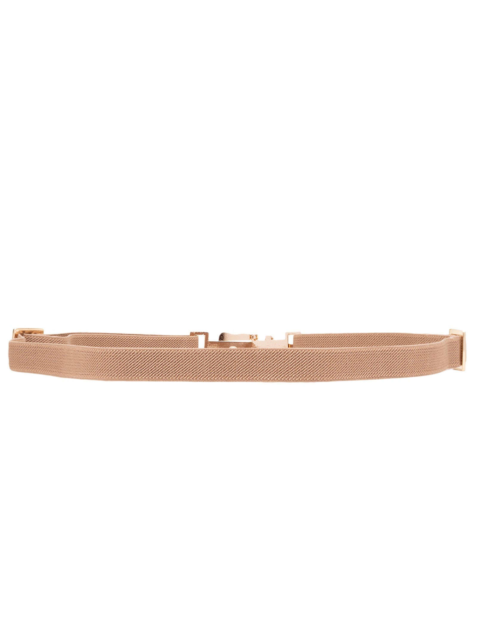 Cinto Feminino Fino Com Fivela em Metal Bege  Market 33