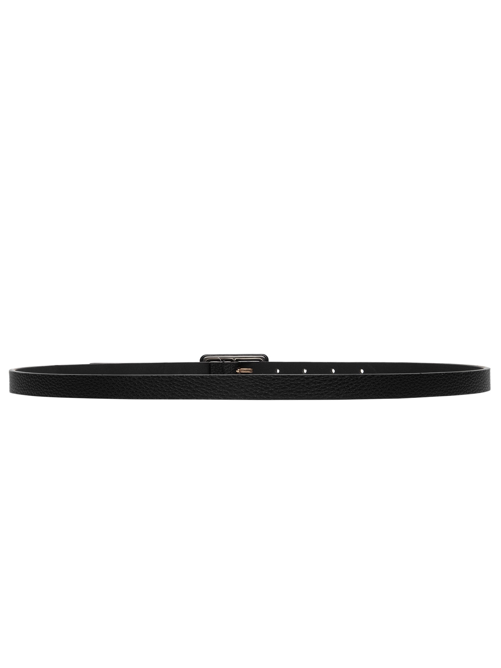 Cinto Feminino Fino Com Fivela Encapada Quadrada Preto Basiq